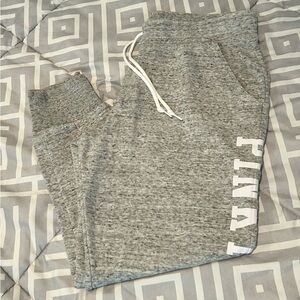 PINK Victoria's Secret Gray Marled Jogger Pants